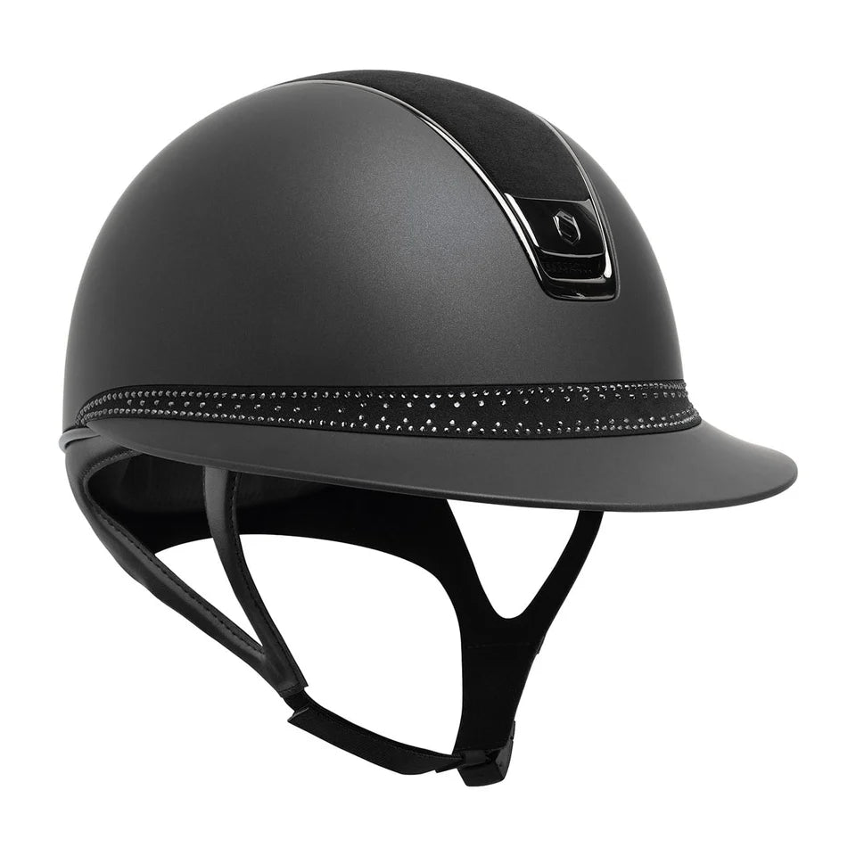 SAMSHIELD Kask jeździecki Miss Shield 2.0 Shadowmatt Tiara Crystal Band Black